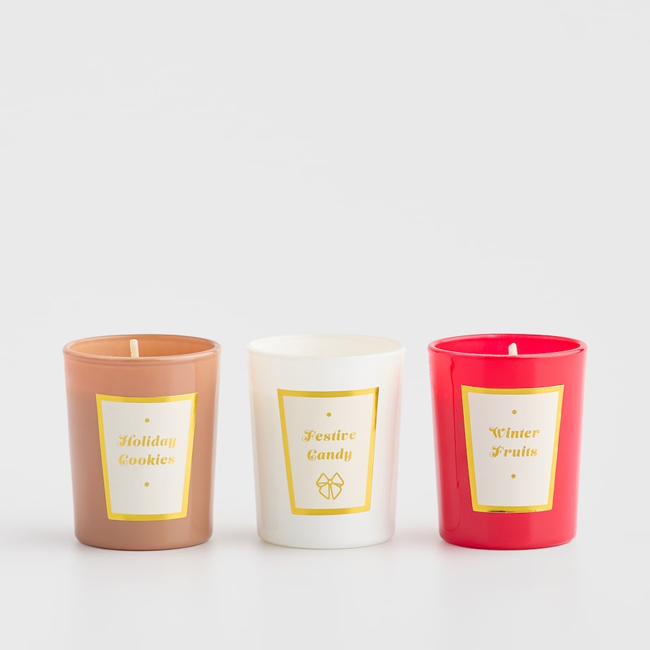 Komplet Świec Zapachowych Hannings z motywem piernika