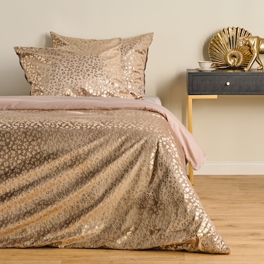 Pościel welwetowa ze złotym nadrukiem Panterin 160x200 cm