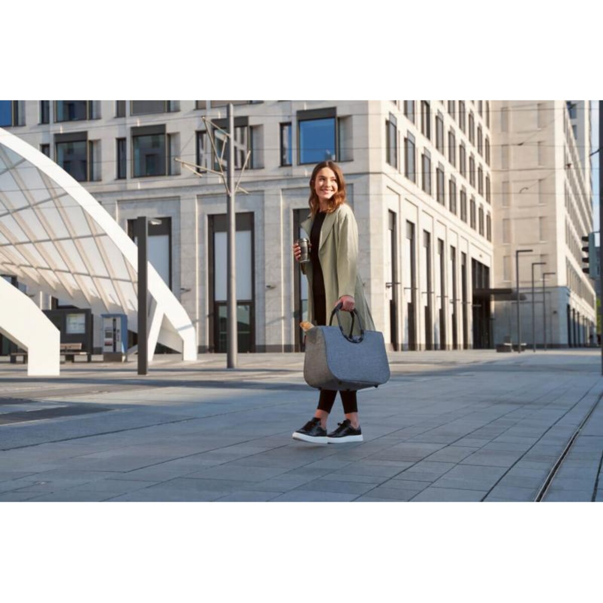 Torba loopshopper L frame twist silver, 25 l