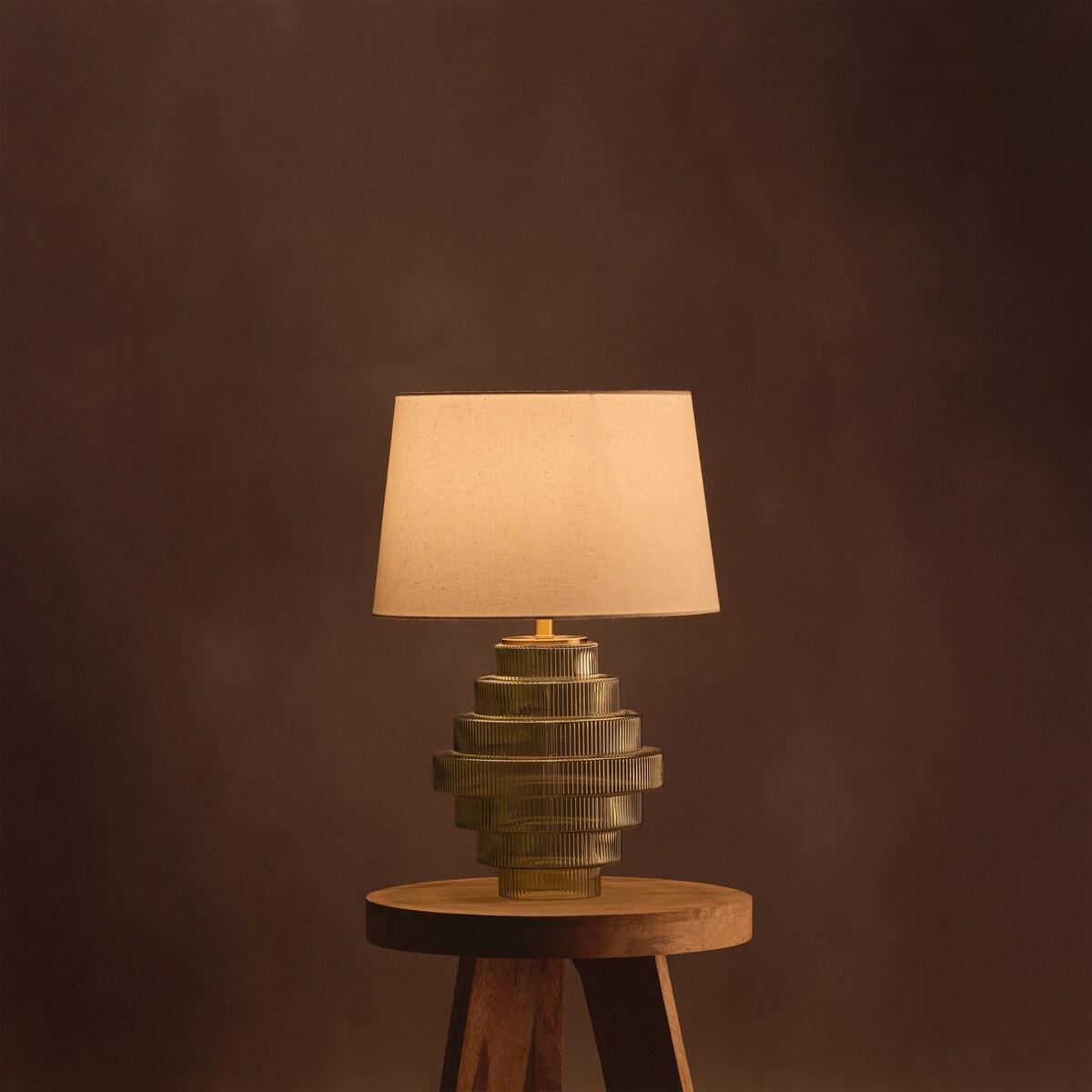 Lampa Stołowa Ze Szklaną Podstawą Selma