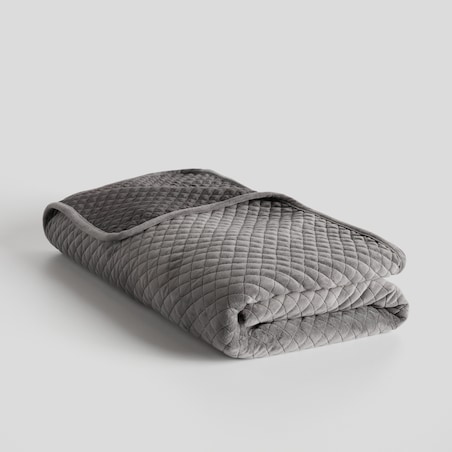 Jednokolorowa narzuta na łóżko Plums 200x220 cm z motywem geometrycznym