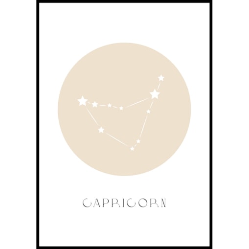 plakat znak zodiaku 2 koziorożec 70x100 cm