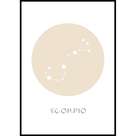 plakat znak zodiaku 2 skorpion 30x40 cm