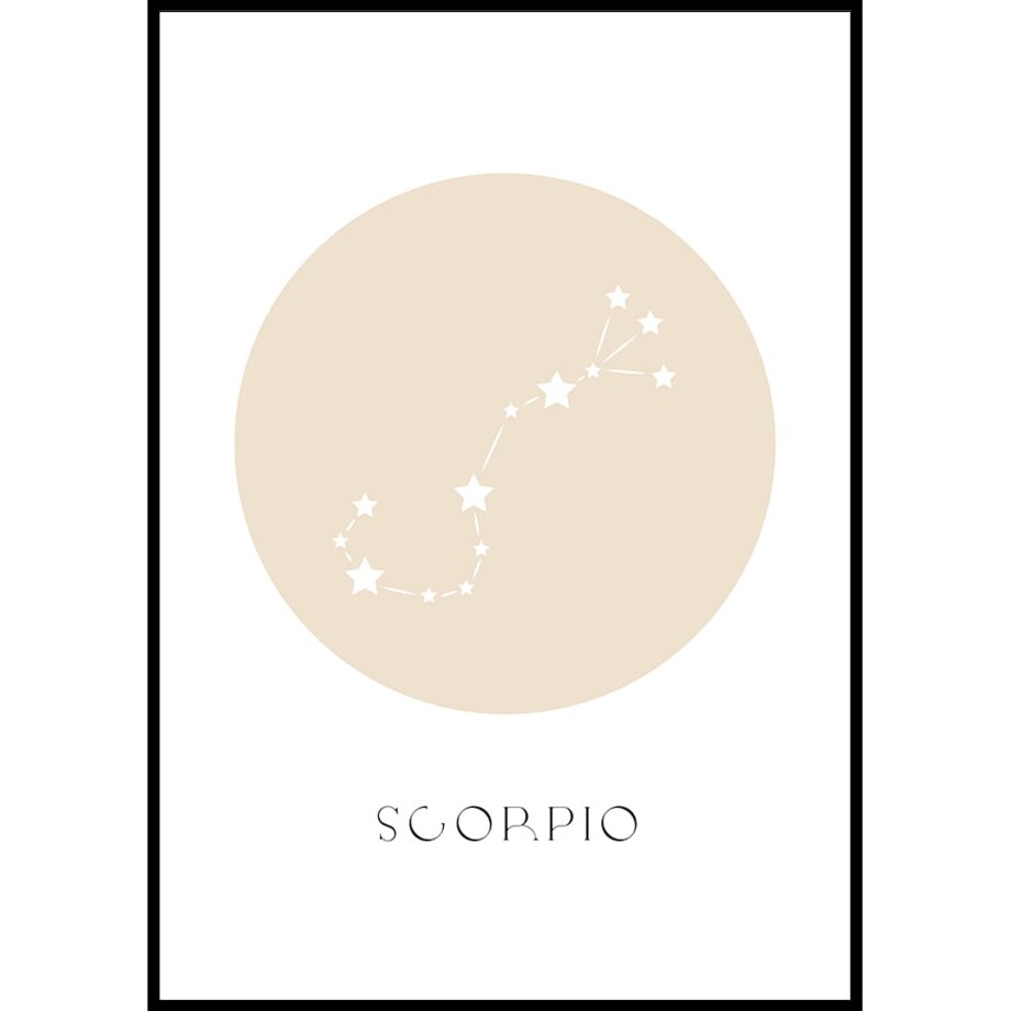 plakat znak zodiaku 2 skorpion 30x40 cm