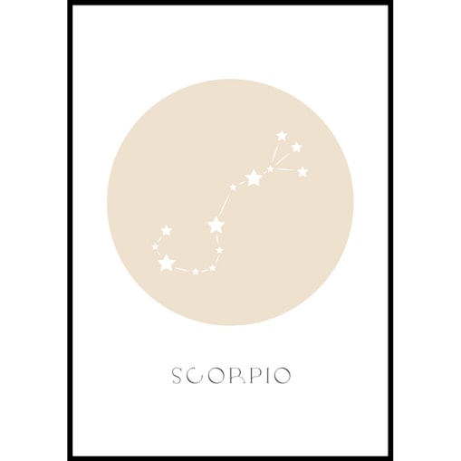 plakat znak zodiaku 2 skorpion 30x40 cm