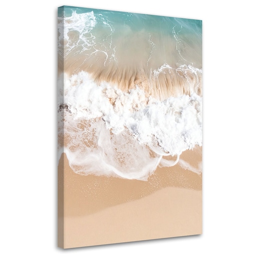 Obraz do salonu sypialni jadalni, Plaża morze fale natura beżowy 70x100