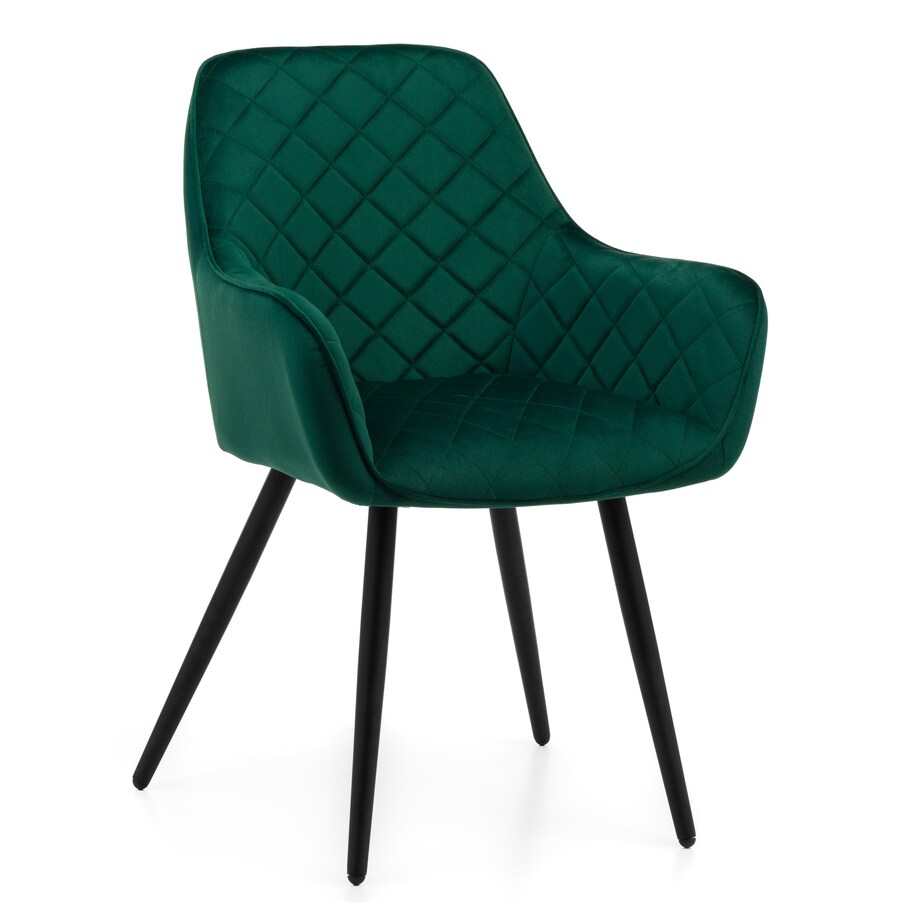 Krzesło tapicerowane COLIN aksamit velvet welur do salonu jadalni zielony