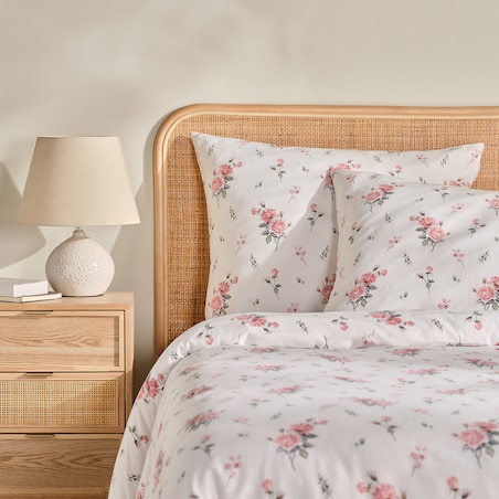 Pościel z bawełny satynowej Charyor 160x200 cm z motywem kwiatowym