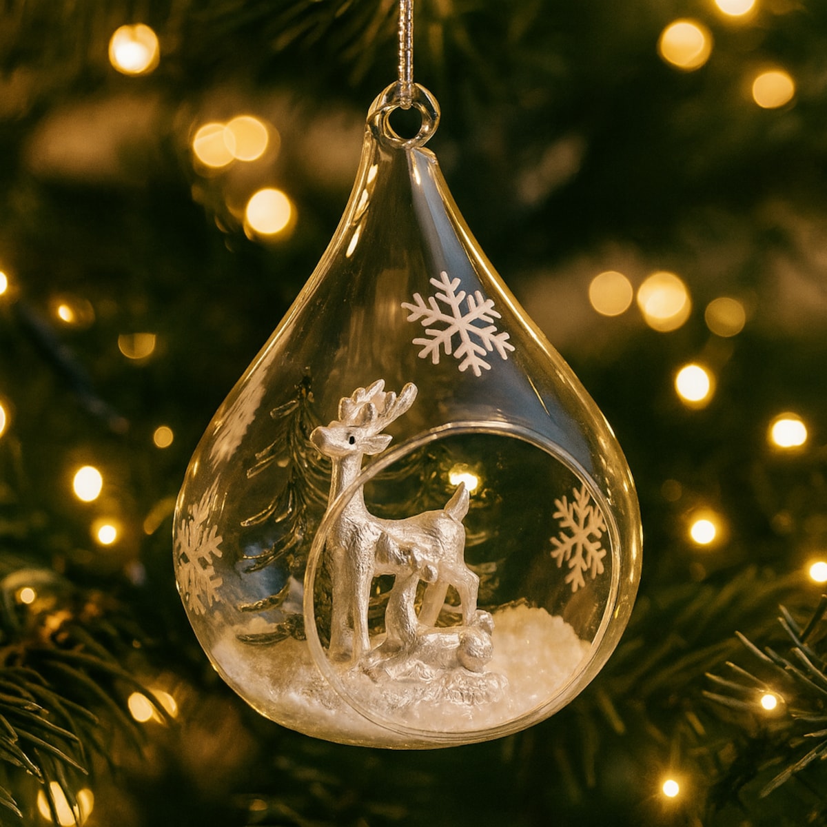 Bombka szklana Snowki z motywem renifera