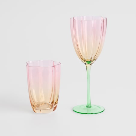 Szklanka Azali z motywem kwiatowym