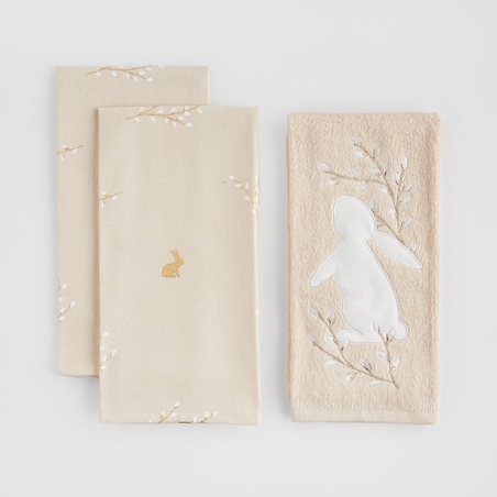 Komplet Ścierek Bazinka 45x65 cm z motywem królika