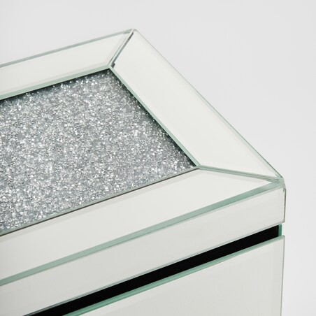 Lustrzana szkatułka z szufladkami diamentdust