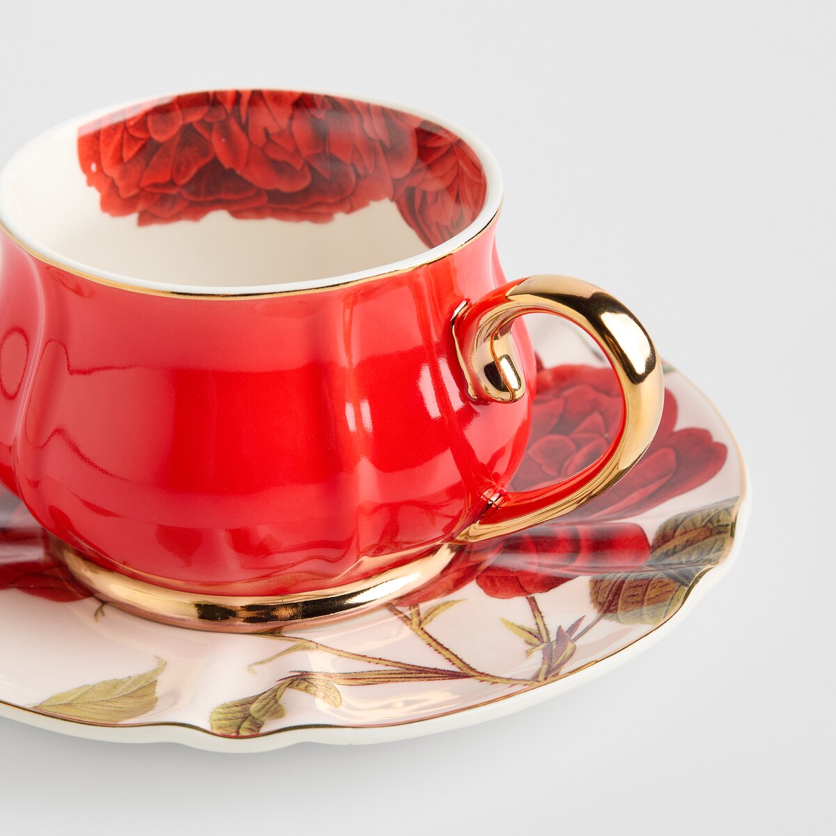 Filiżanka w opakowaniu prezentowym Rosellina z motywem kwiatowym