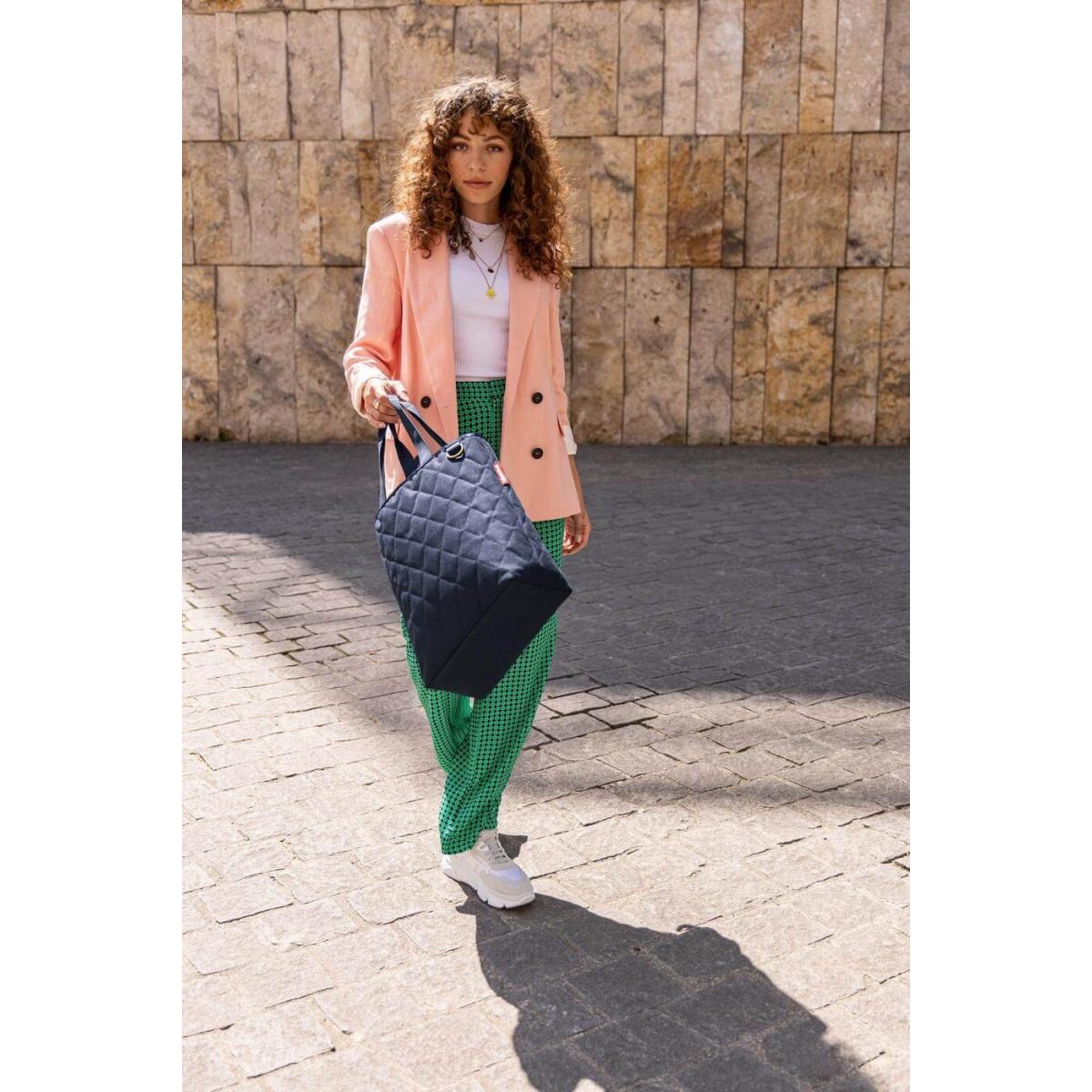 Torba classic shopper M rhombus midnight gold, 8 l