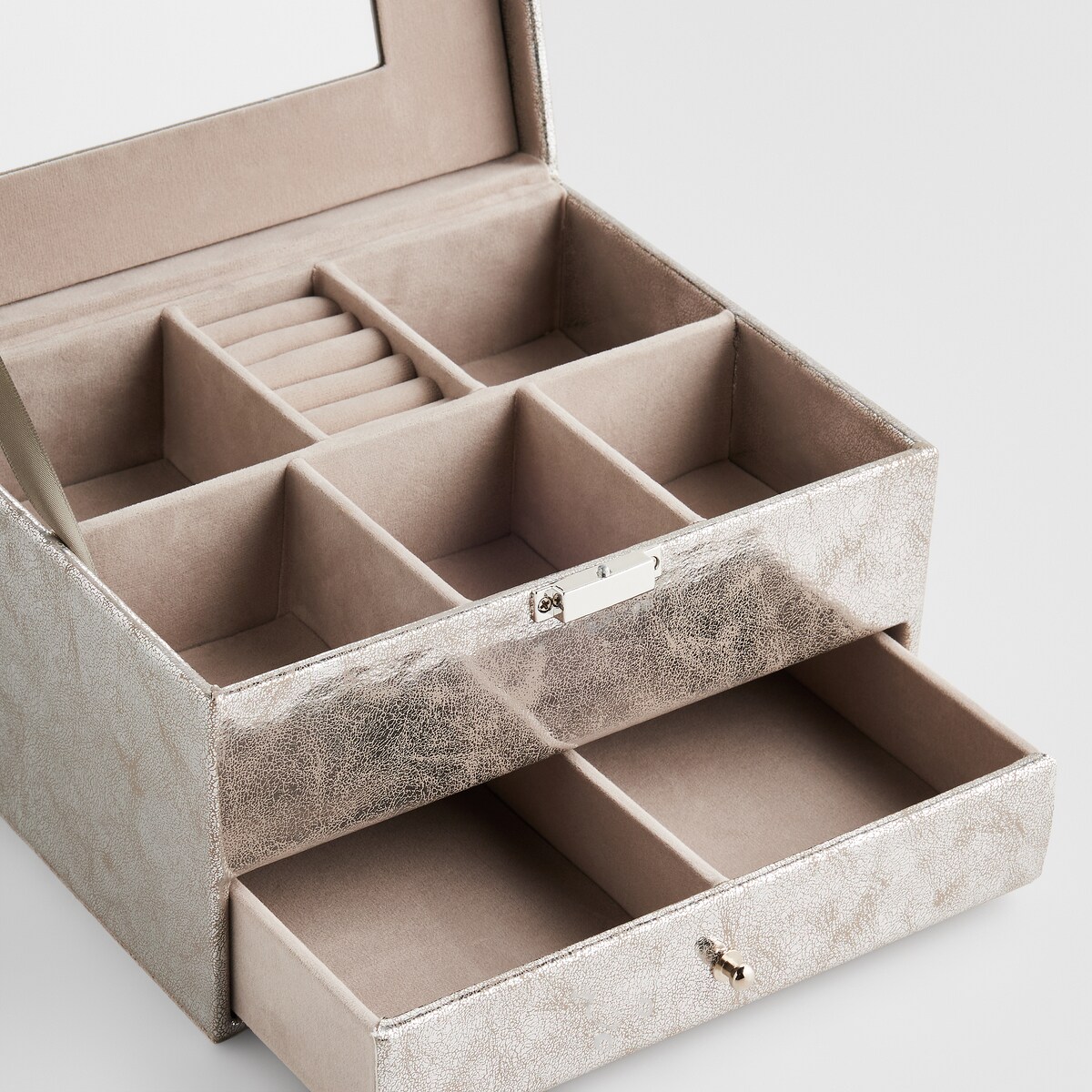 Szkatułka Na Biżuterię Rundo 22x17 cm w kratę