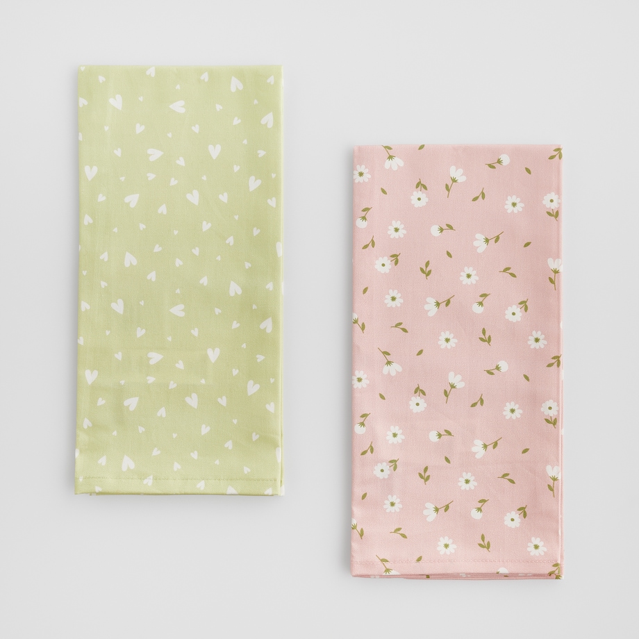 Komplet Ścierek Avis 45x65 cm z motywem serc