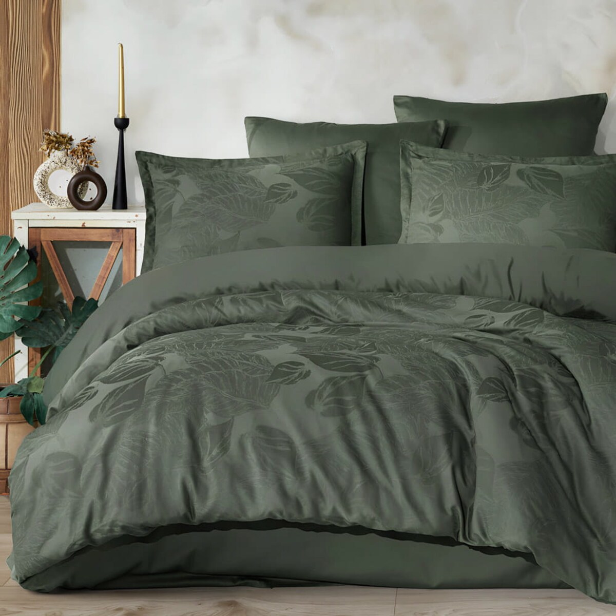 Pościel satyna bawełniana żakardowa 160x200 Jacquard Palmore