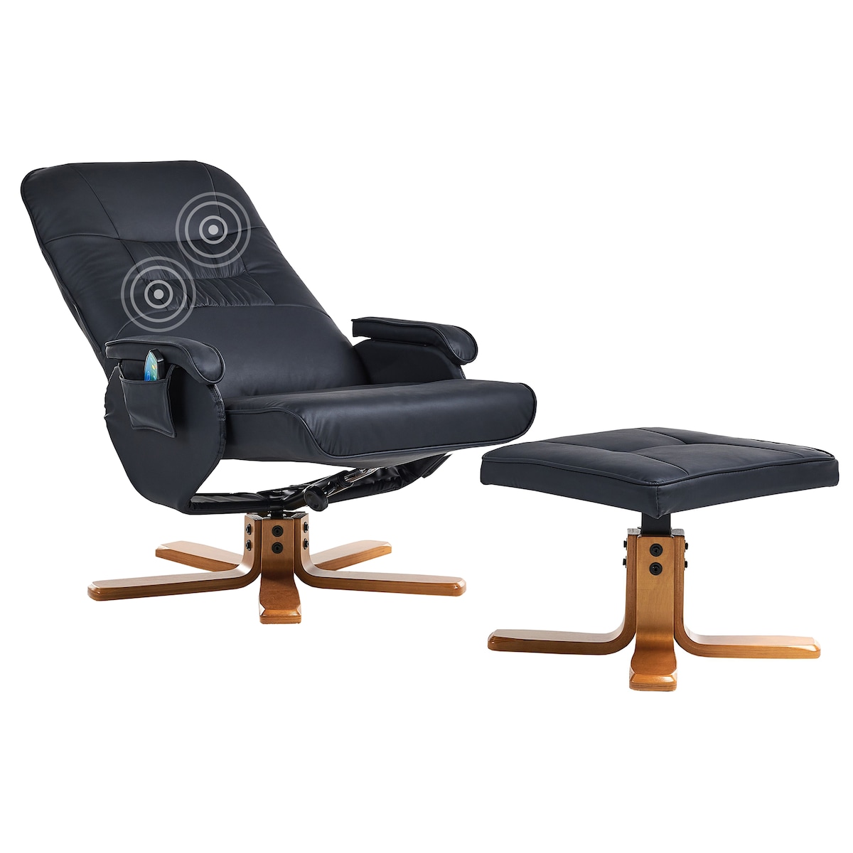 Fotel z masażem RELAXPRO Z podnóżkiem