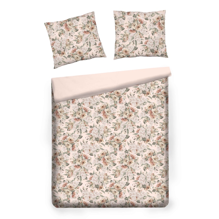 Pościel z bawełny satynowej Amorette 160x200 cm z motywem kwiatowym