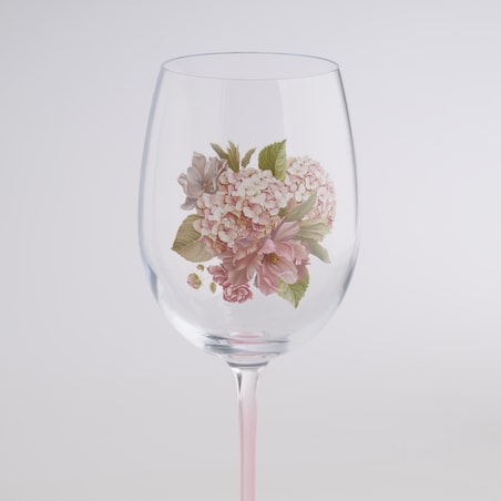 Kieliszek Do Wina Tensianis z motywem kwiatowym