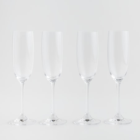 Komplet kieliszków do szampana ze szkła kryształowego Anoa