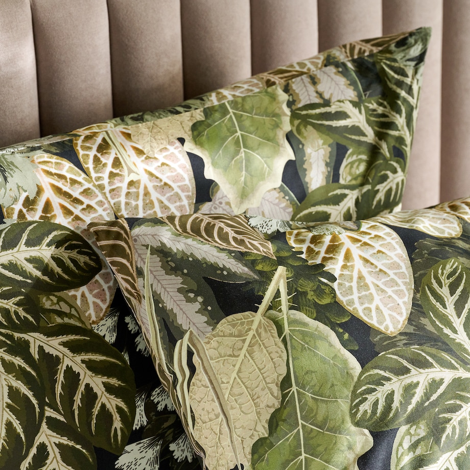 Pościel Bawełniana Coravel 160x200 cm z motywem liściastym