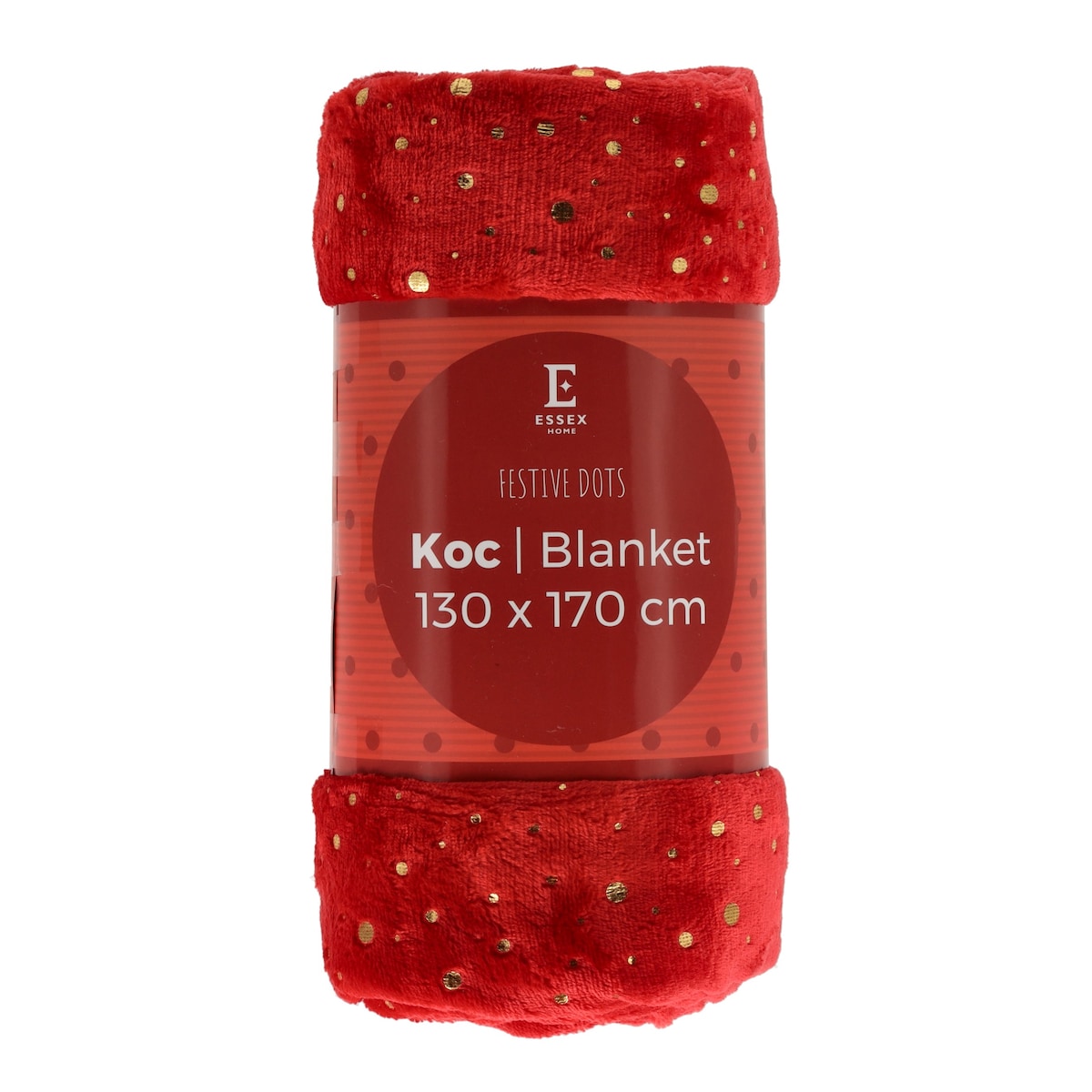 Wzorzysty koc Festive dots 130x170 cm