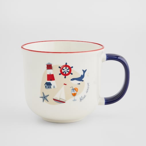 Kubek Pelora z motywem morskim