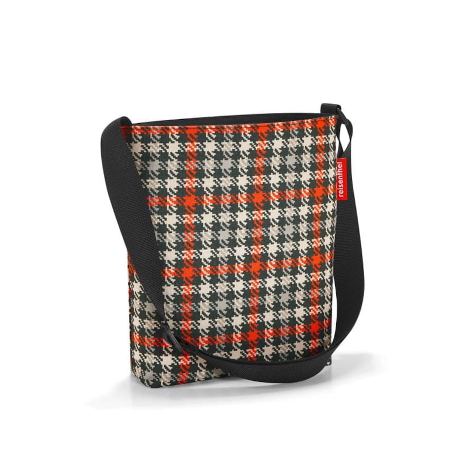 Torba shoulderbag S glencheck red - poliester, 4,7 l