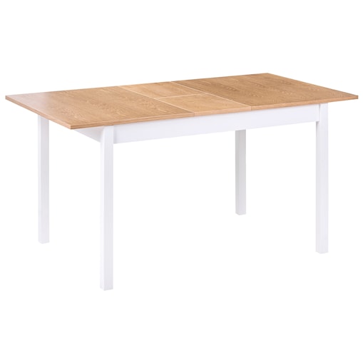 Stół do jadalni rozkładany HOUSTON Jasny brąz/ biały 120/150 cm 90 cm Drewno sosnowe