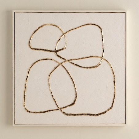 Obraz w ramie na płótnie z elementami złota sordio 60x60