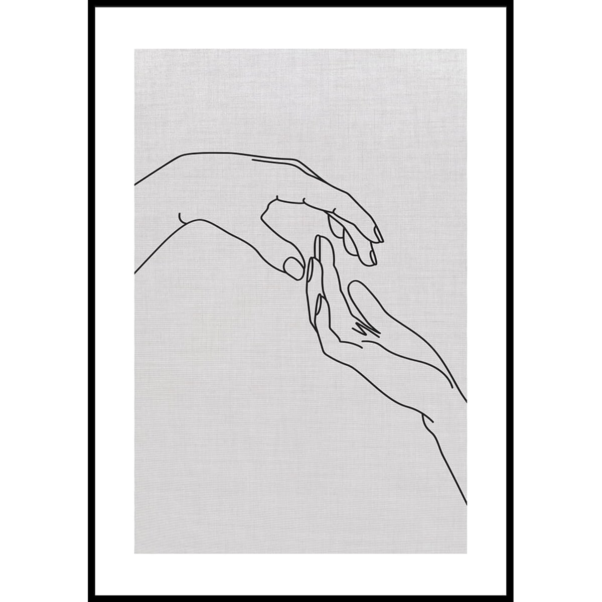 plakat line art dotyk len 30x40 cm