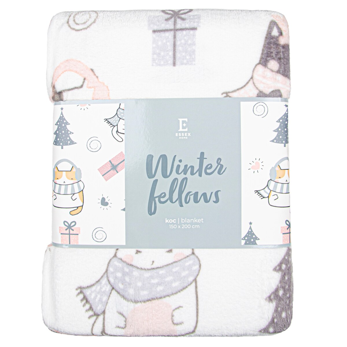 Drukowany koc Winter Fellows 150x200 cm