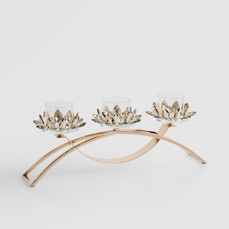 Świecznik potrójny Cristal glass trio