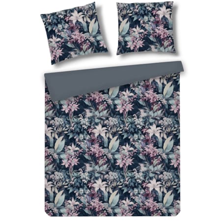 Pościel Welwetowa Rottis 160x200 cm z motywem roślinnym