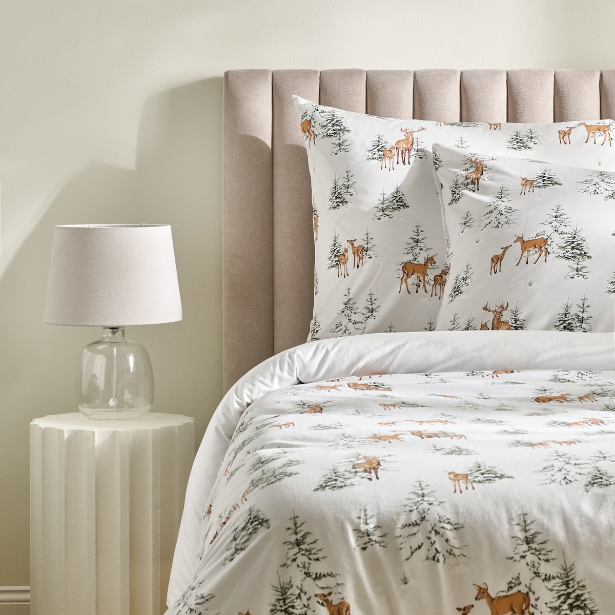 Pościel Bawełniana Hivros 160x200 cm z motywem zwierząt leśnych