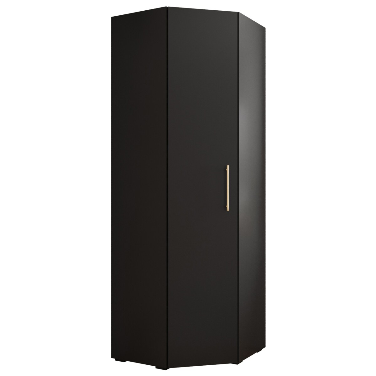 Szafa narożna rogowa wysoka INOVA 3 czarny+złoty