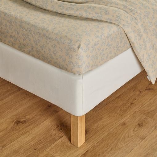 Prześcieradło z bawełny satynowej z gumką Rosmarin 140x200 cm z motywem roślinnym