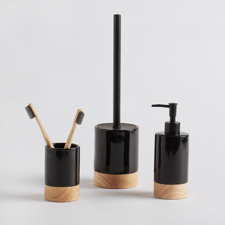 Dozownik Łazienkowy z Drewnem Woodbase