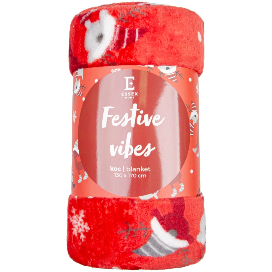 Drukowany koc Festive Vibes 130x170 cm