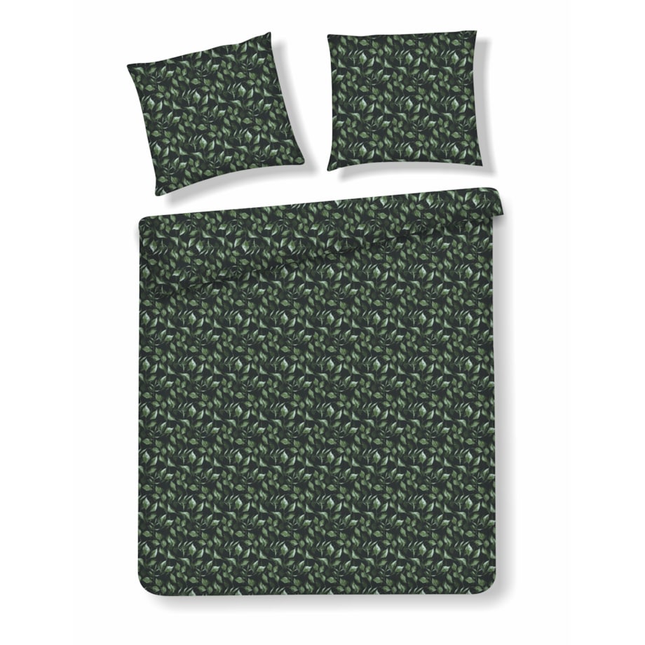Pościel z bawełny satynowej Tavelia 200x220 cm z motywem liściastym