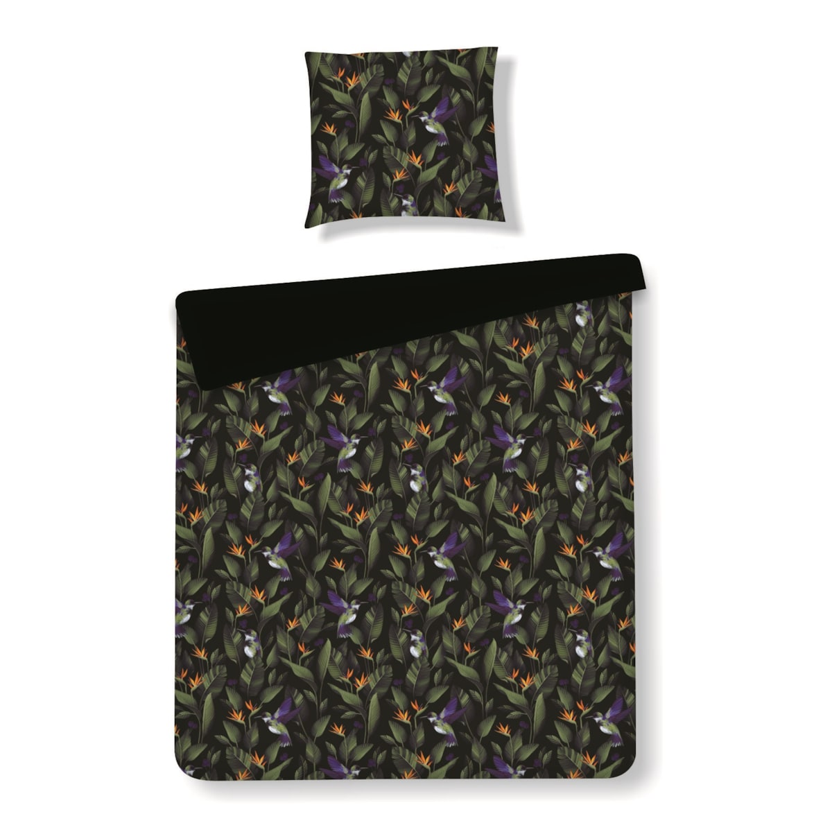 Pościel z bawełny satynowej Oaziso 140x200 cm z motywem tropikalnym