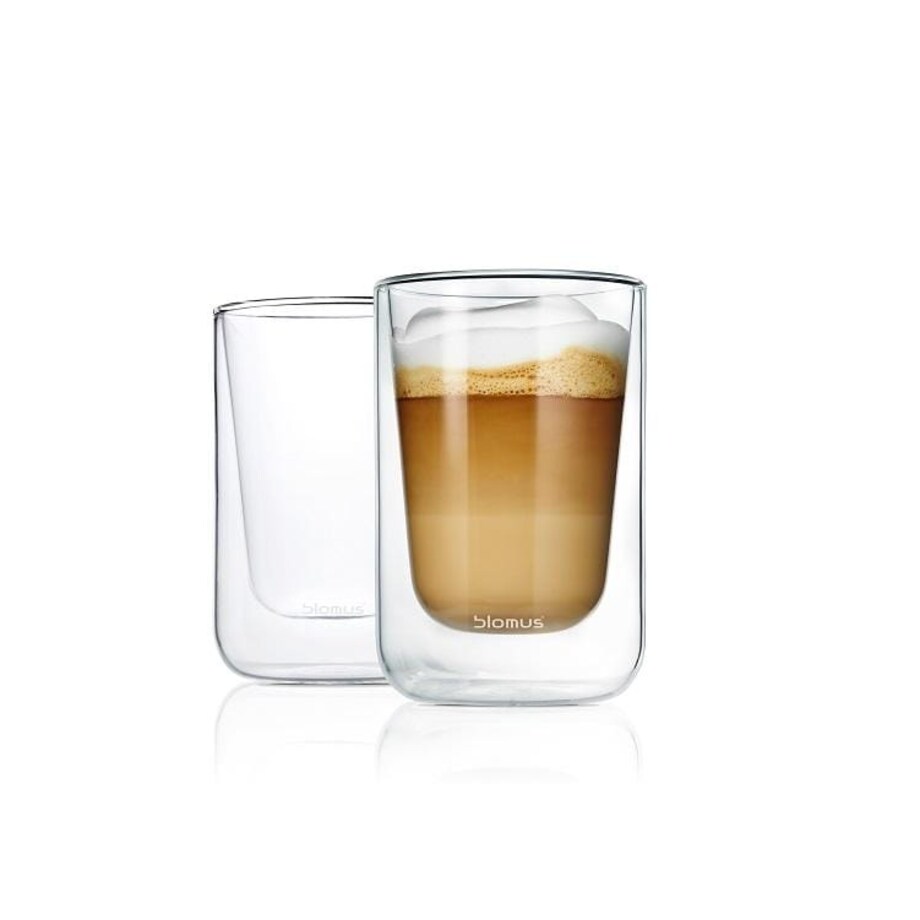 Zestaw 2 szklanek do cappuccino NERO - szkło, 250 ml