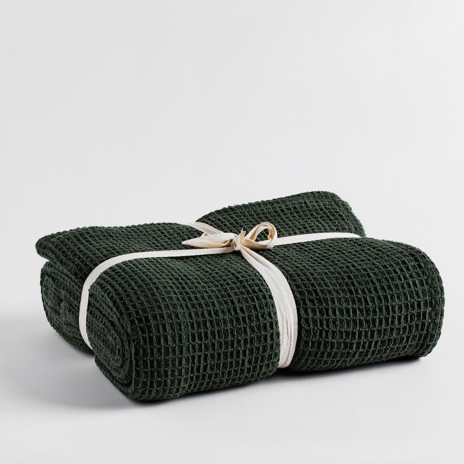 Koc Bawełniany o Waflowej Fakturze Falo 200x220 cm