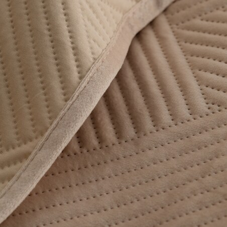 Narzuta Welwetowa w Wytłaczany Geometryczny Wzór Lesotho 180x220 cm