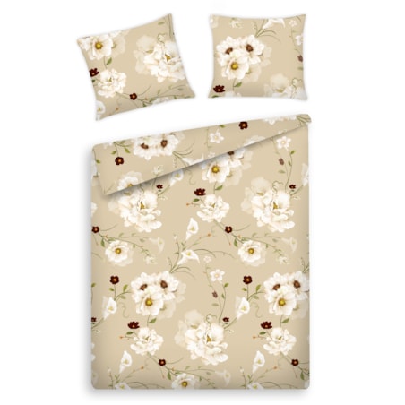 Pościel z bawełny satynowej Blisoll 160x200 cm z wzorem kwiatowym