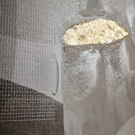 Ręcznie zdobiony obraz w ramie Lija z motywem geometrycznym