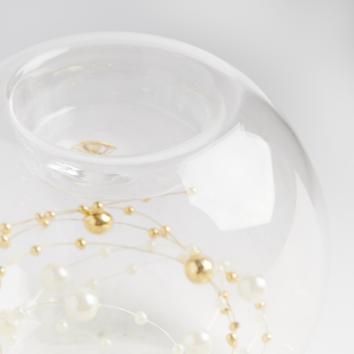 Świecznik Eier pearl z motywem perły