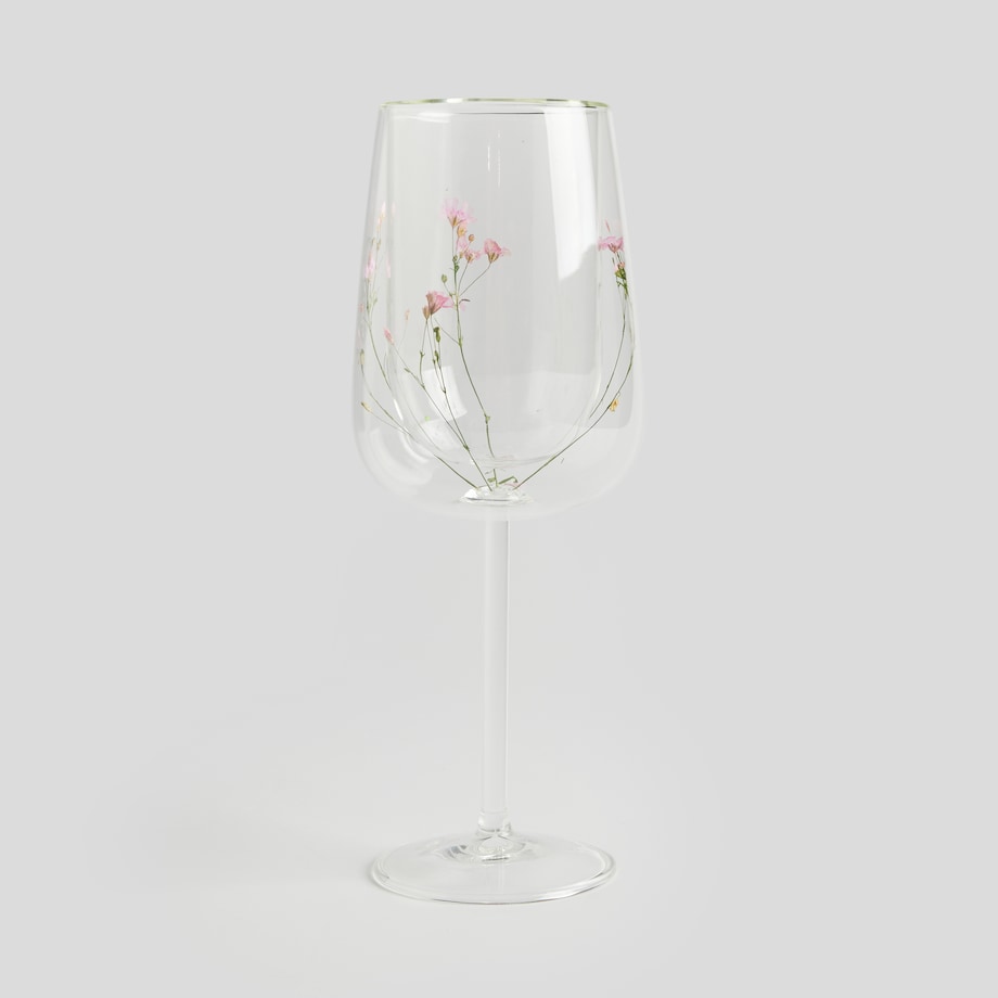 Kieliszek do wina z suszonymi kwiatami Florrita