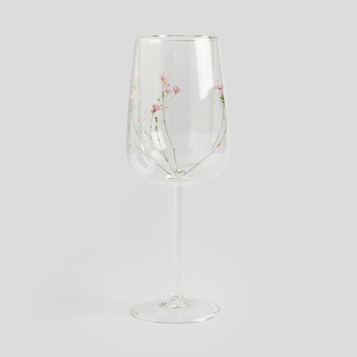 Kieliszek do wina z suszonymi kwiatami Florrita